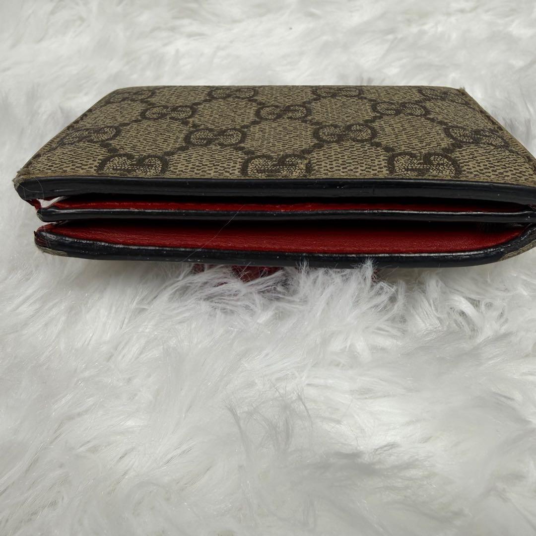GUCCI チェリー GGスプリーム 二つ折り財布 レッド コンパクトウォレット