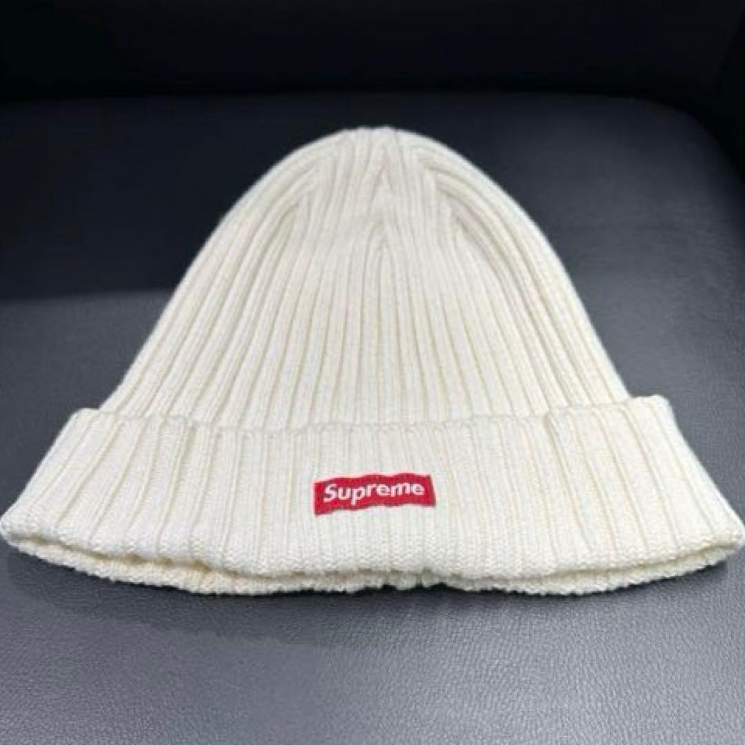 【美品／希少】supreme boxlogo ニット帽／ホワイト