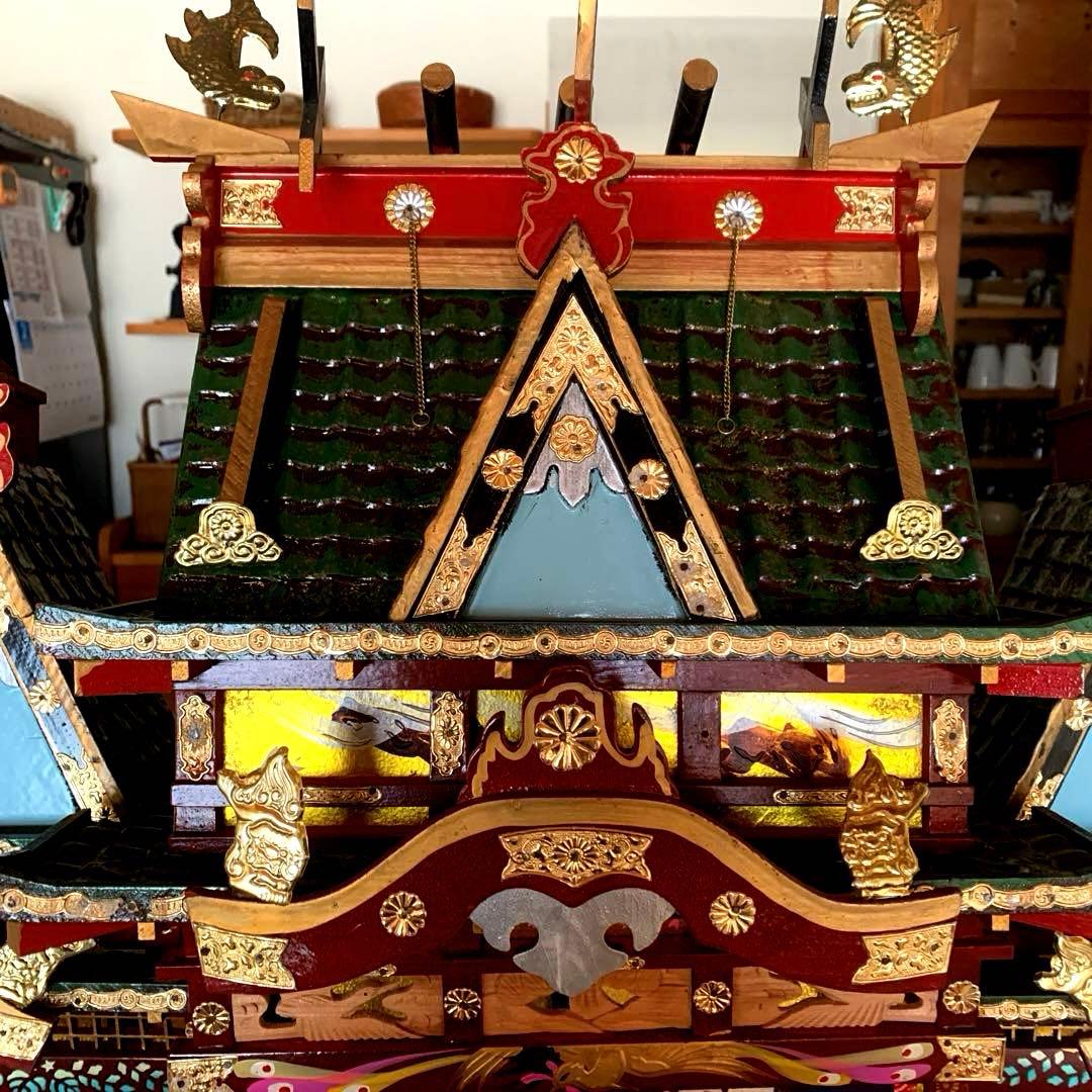 雛御殿 70cm×75cm アンティーク 木製 レトロ　ヴィンテージ