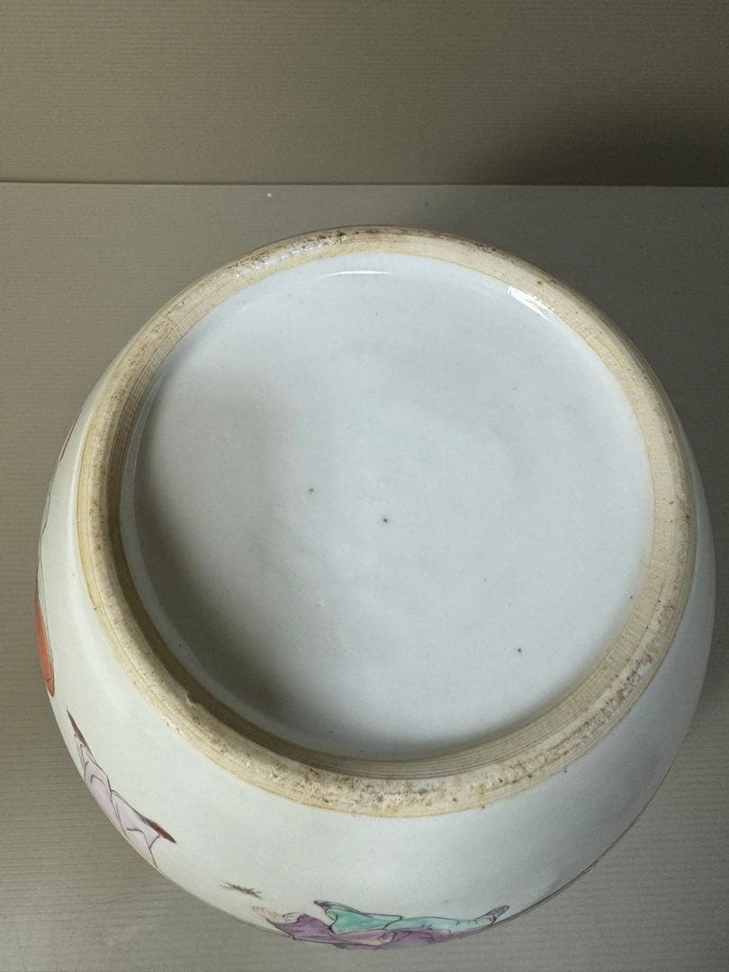 2216 骨董　唐子絵　壺　時代物