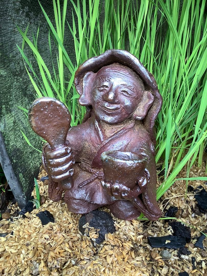 田の神様　田の神さぁ　十字に丸　島津家　家紋 お守り　茶道具