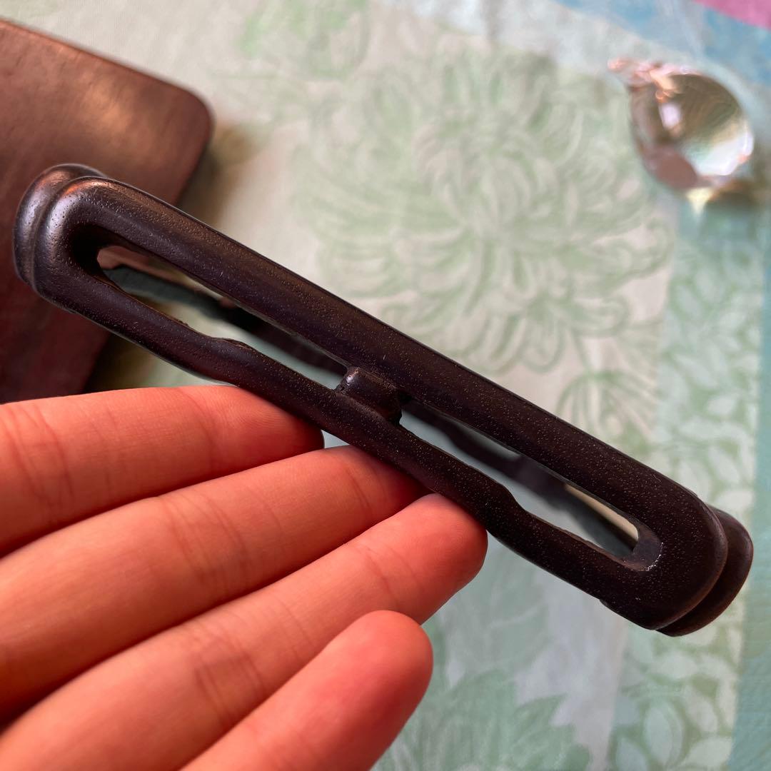 唐木 花台　紫檀系 天然木 透かし彫り 飾台 盆栽 華道　 2点セット