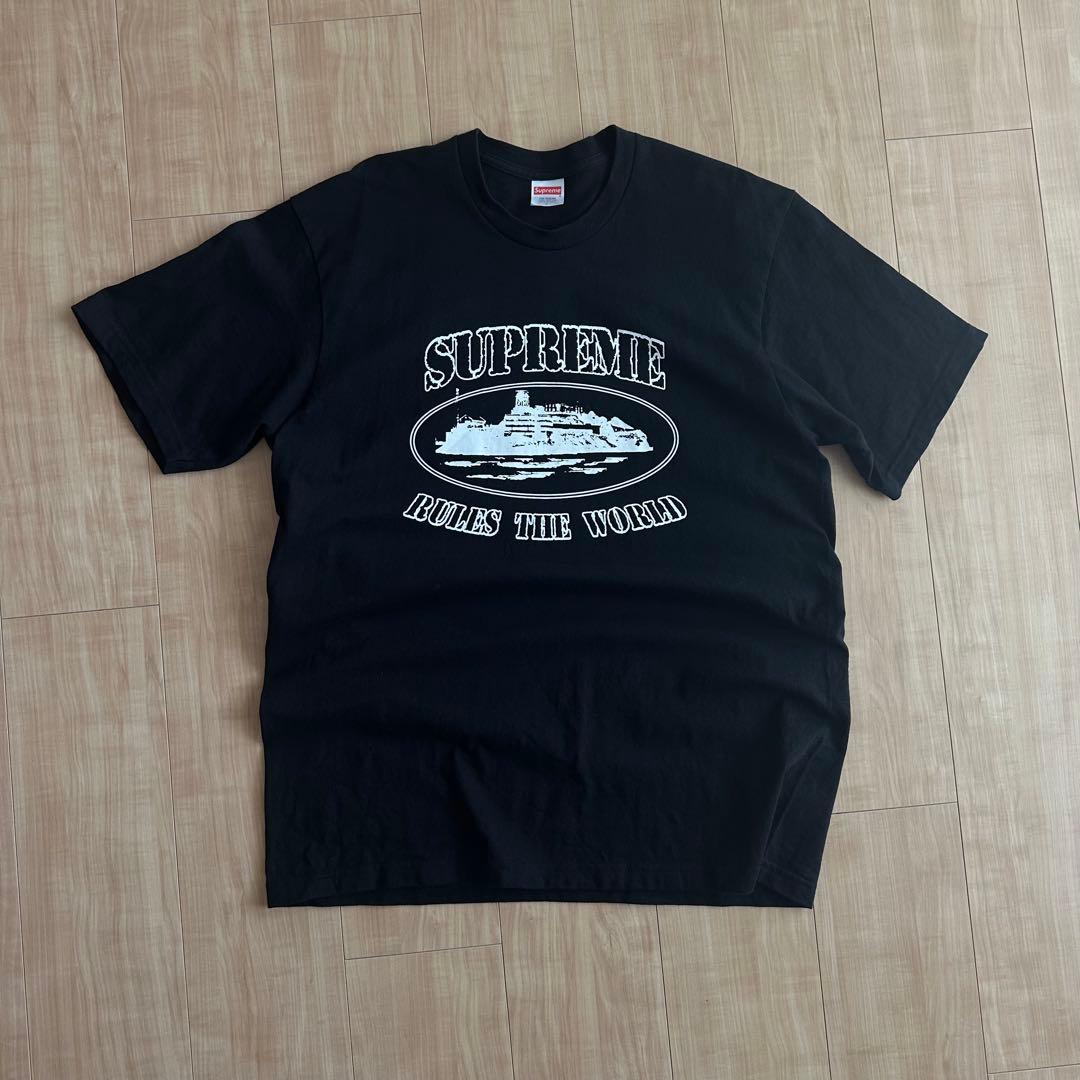 Supreme corteiz シュプリーム 半袖 Tシャツ L ブラック レア