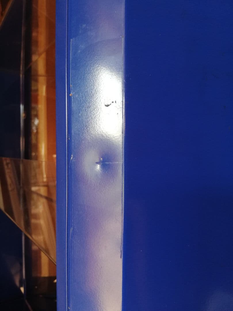 店舗什器　回転ディスプレイケース ブルー　アンティーク