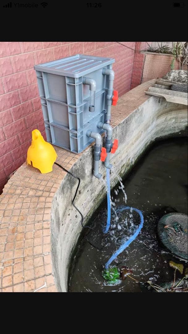 ポンプつき池フィルター万能濾過装置 池フィルター最高濾過装置大)当日発送送料込み