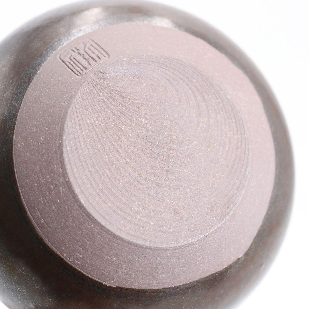 笹田有祥作 摸 唐物大名物 早苗丸壷茶入 宗薫緞子仕覆付 茶道具　V904