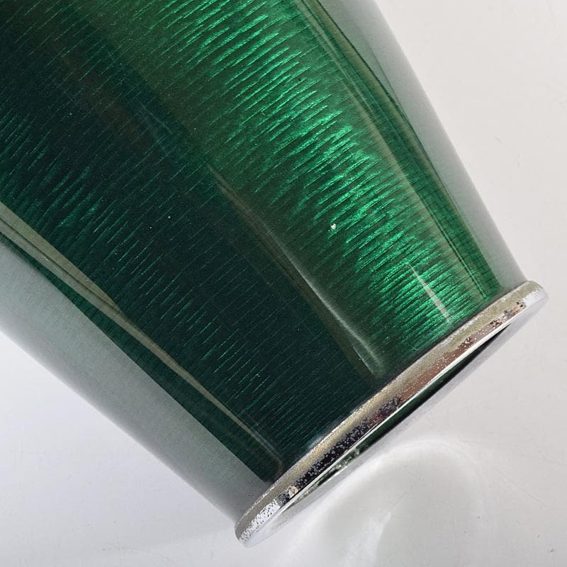 七宝焼　安藤七宝店　透釉　藤文　花瓶　M　R9142