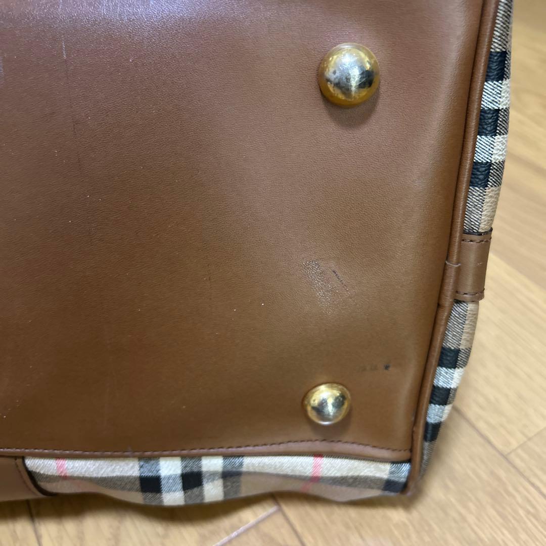 Burberry チェック柄 ボストンバッグ