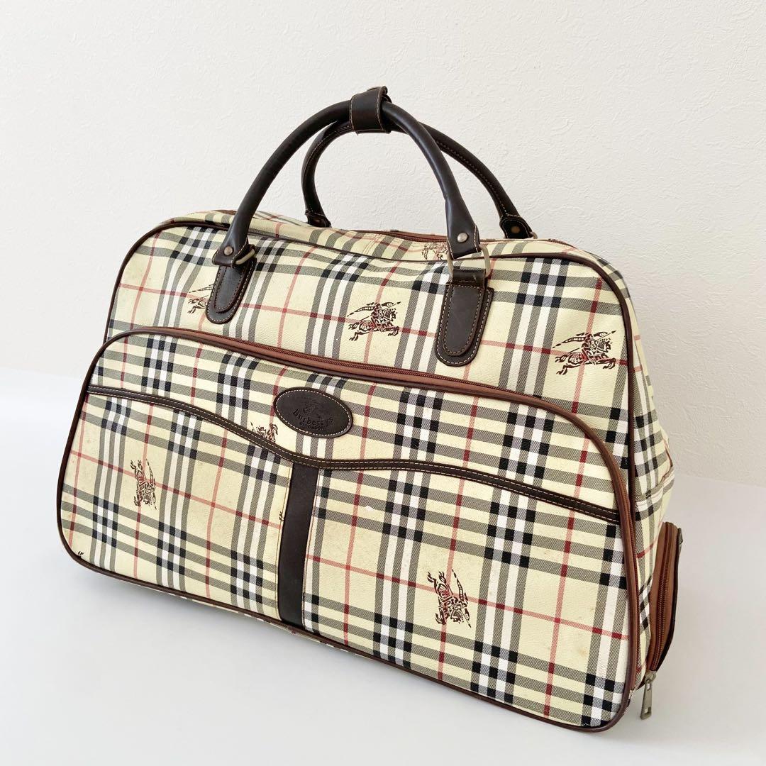 Burberry ボストン　キャリーバッグ　PVC ノバチェック　大容量