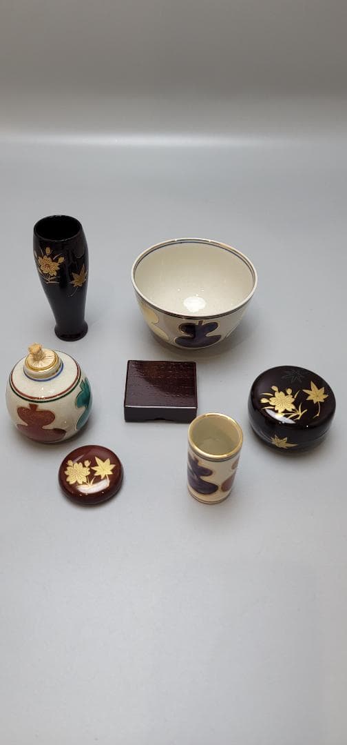 茶道具 朱漆華繋紋 茶箱 仕込み 揃い まとめて