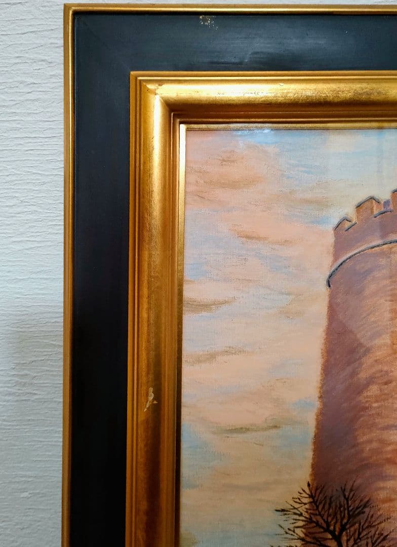 土金賢三 「古城」 油彩 F8 額装