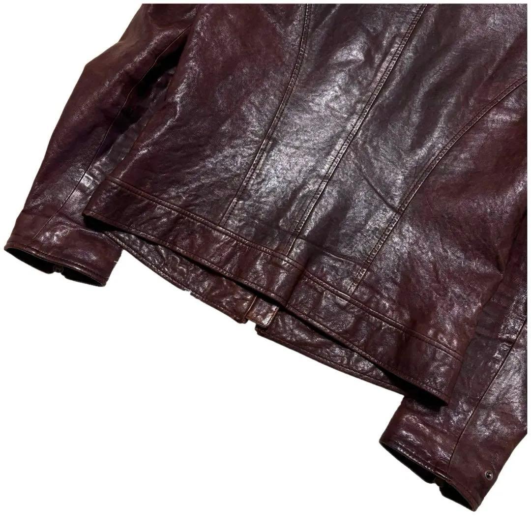 ✨激シブ✨PS PAUL SMITH シングルライダースジャケット　艶あり　M