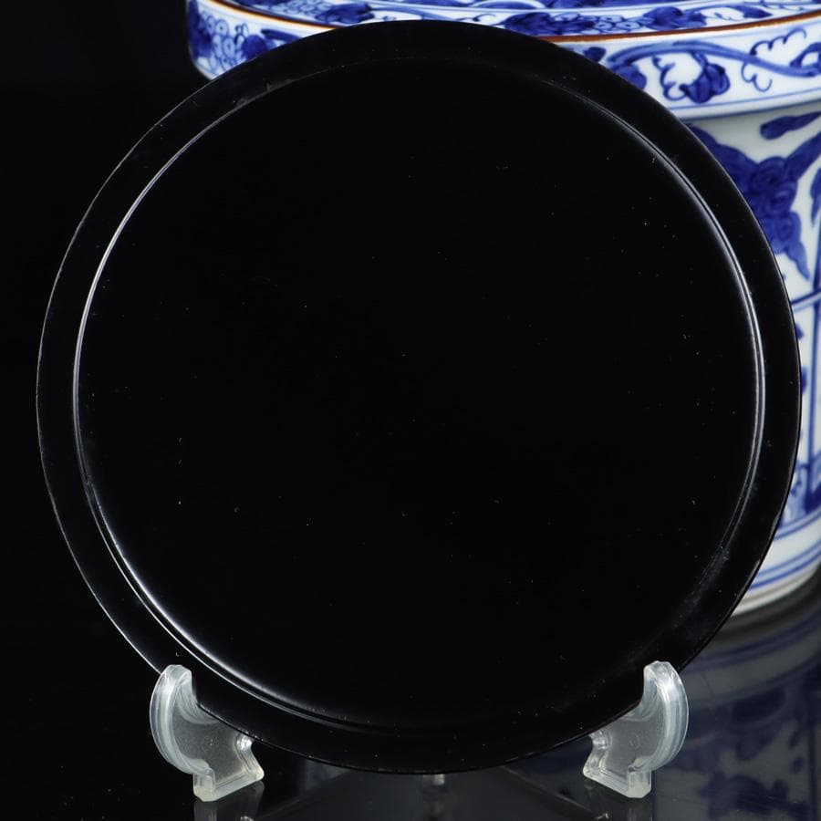 Y2842-2 茶道具 平安 高野昭阿弥 染付 水指 共箱　#5