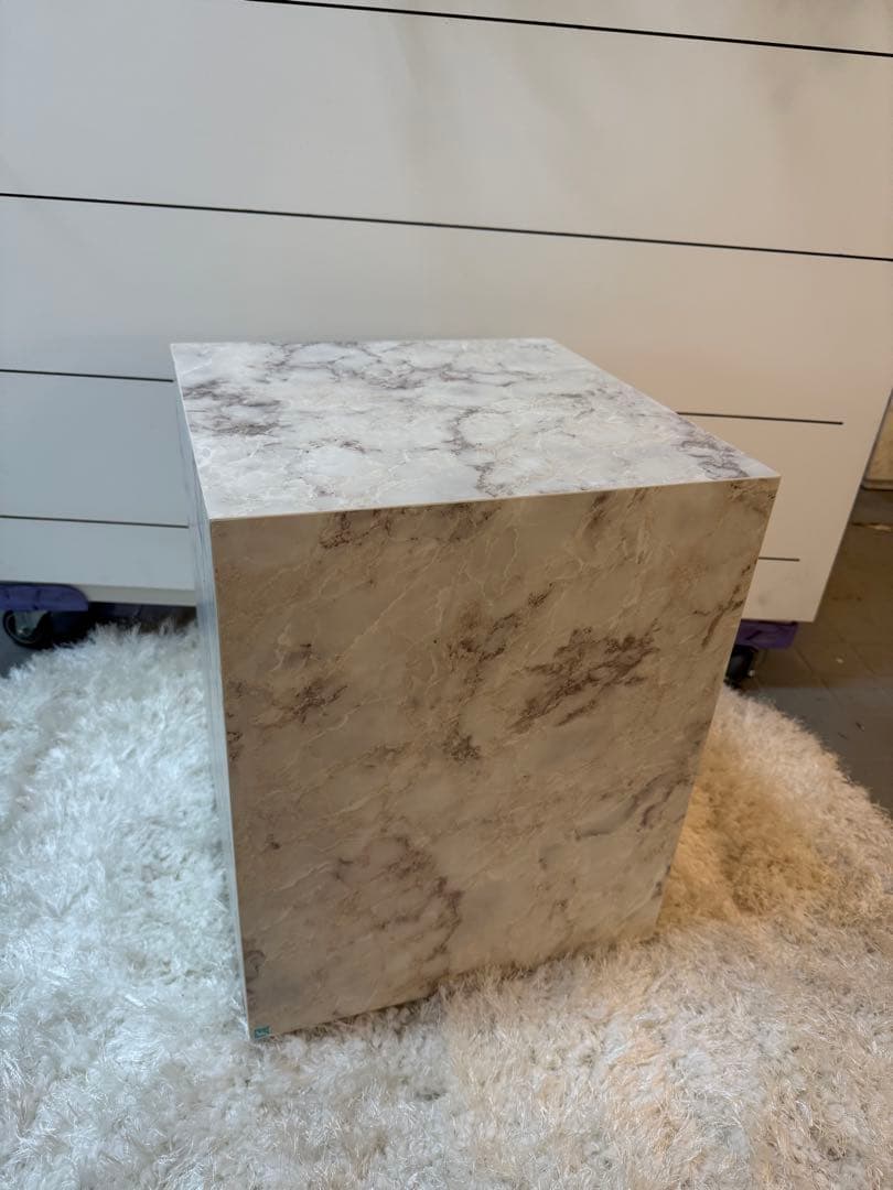 Wood style 大理石調サイドテーブル