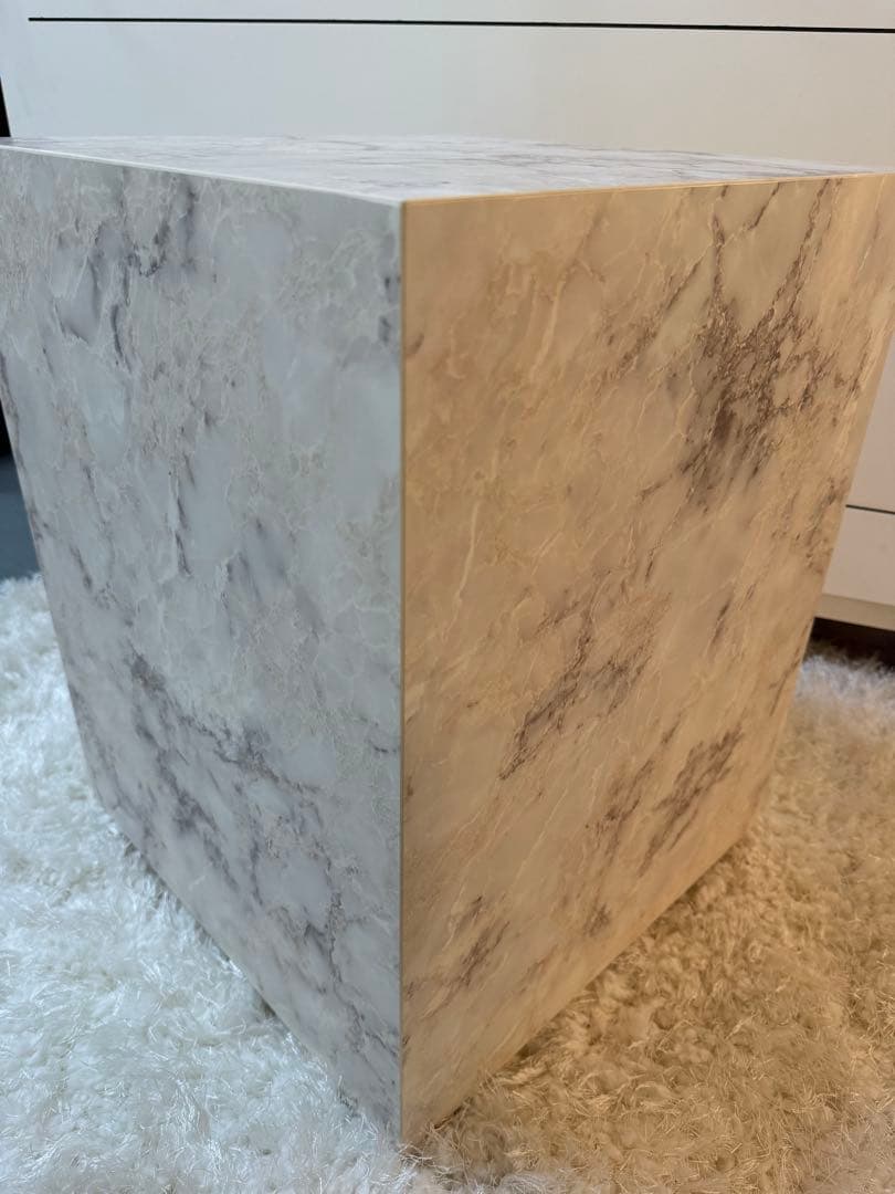 Wood style 大理石調サイドテーブル