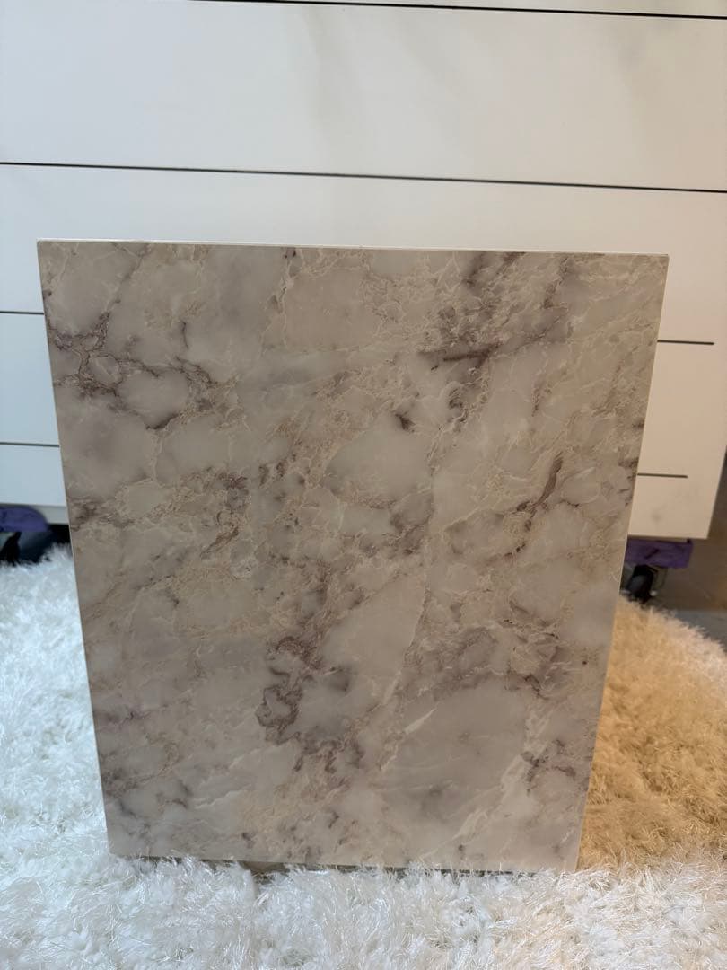 Wood style 大理石調サイドテーブル