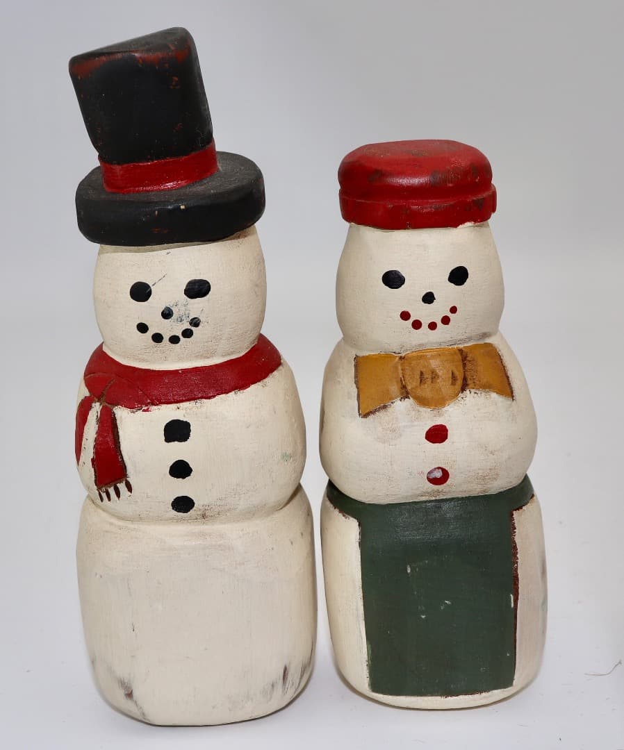 アメリカン・フォークアート、ウルフクリーク製木製3体+1体セット USA製