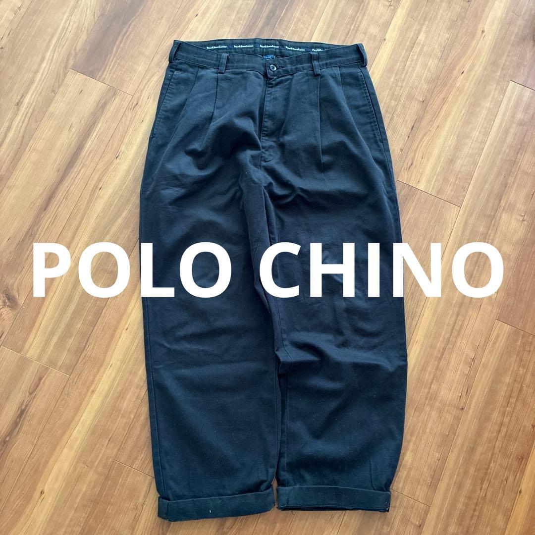 90s Ralph ポロチノ 黒 コットン　HAMMOND 34/34
