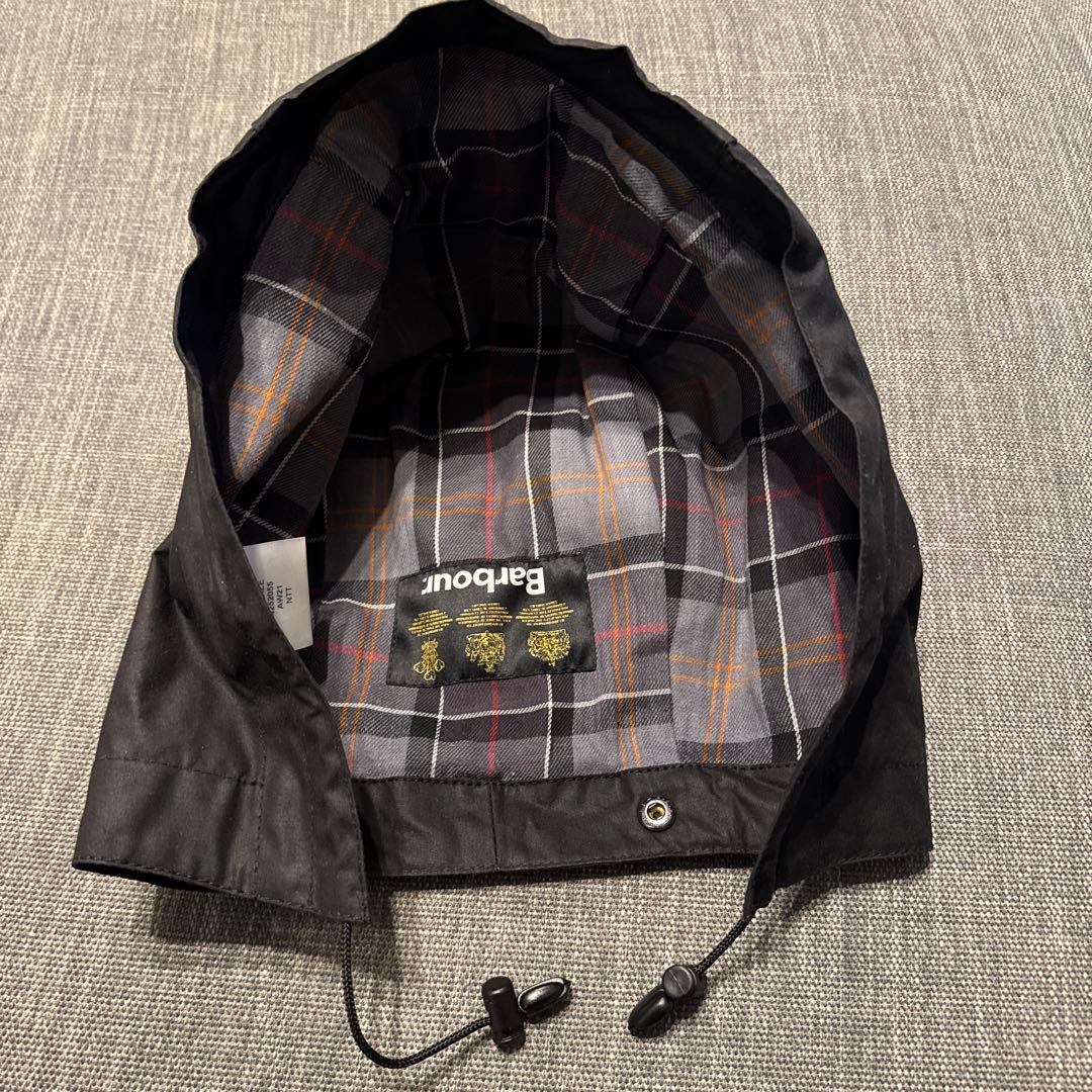 Barbour バブアー 外付け フード ワックスコットン ブラック 英国製