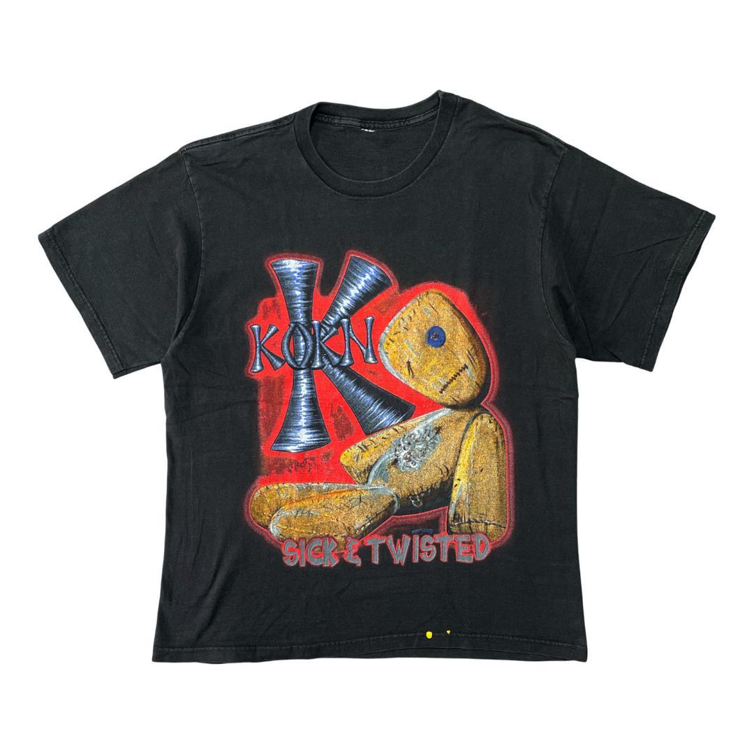 00S ヴィンテージ KORN ミュージック バンド ロック Tシャツ メンズL