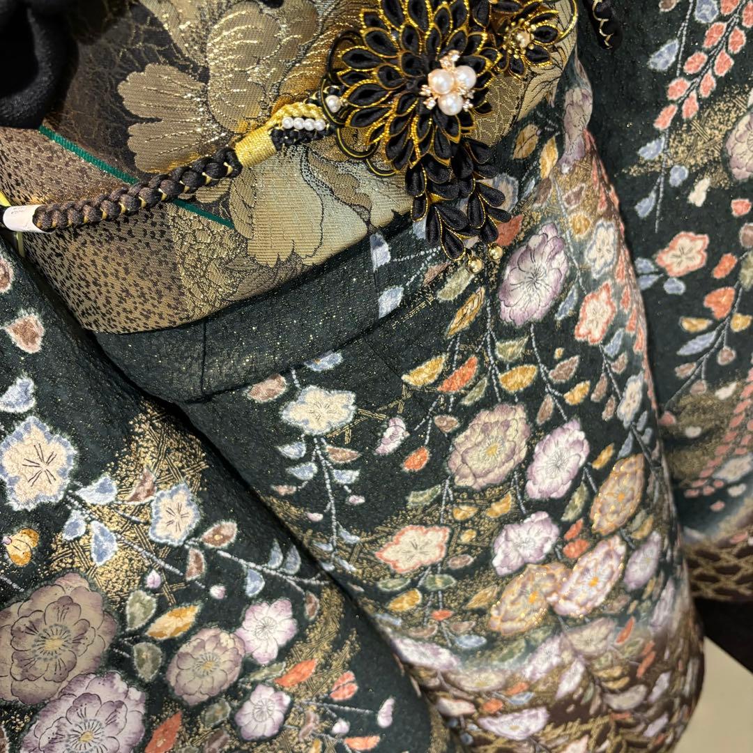 美品　辻ヶ花　花絞り　金通し　金駒刺繍　染分け　秀品　振袖　フルセット 振り袖