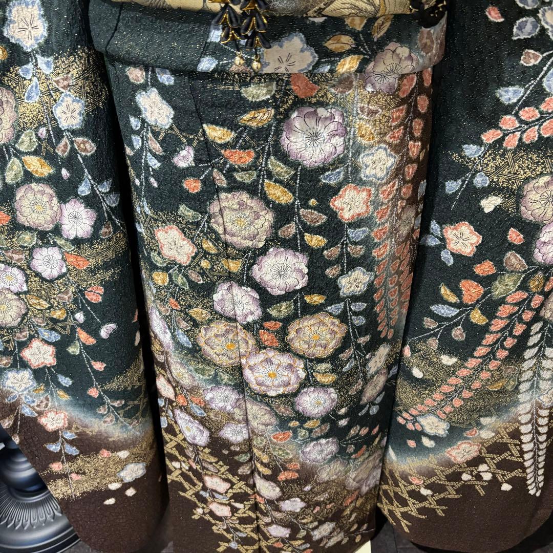 美品　辻ヶ花　花絞り　金通し　金駒刺繍　染分け　秀品　振袖　フルセット 振り袖