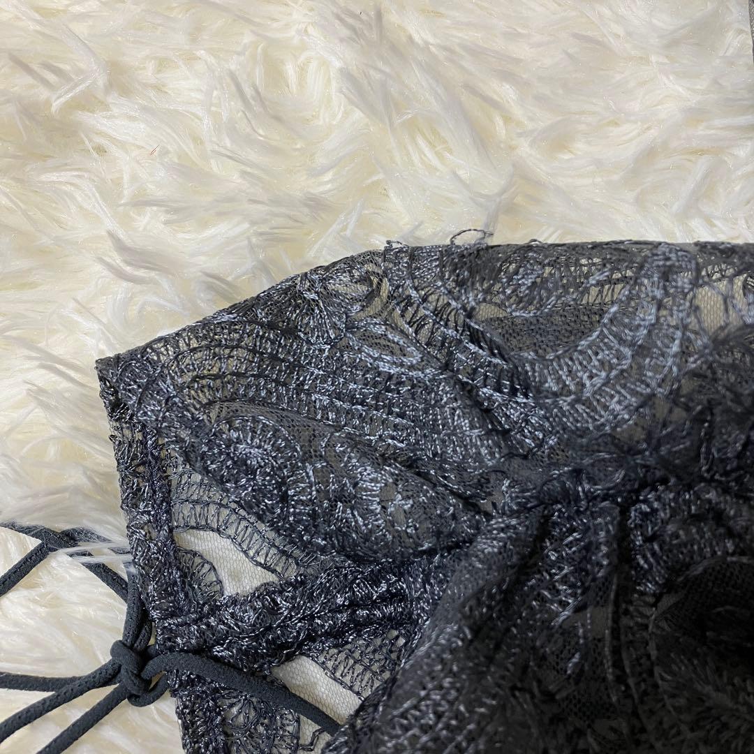 niana 刺繍 レース ロング カーデ キャミワンピ セットドレス 結婚式 M