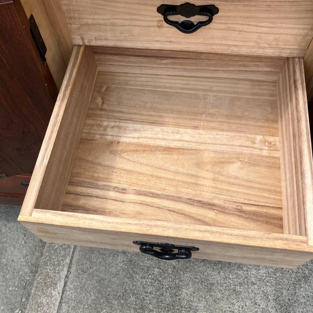 仙台箪笥 伊達箪笥 漆塗り 6段13杯 引き出し 和箪笥 帳場箪笥 サイドボード