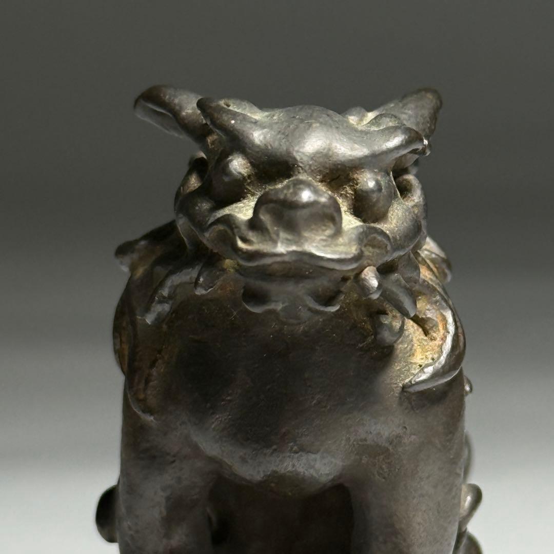 ◆ 銅獅子置物 【名取川雅司】作 斗鎮 文鎮 高岡銅器 ブロンズ 書道具 未使用