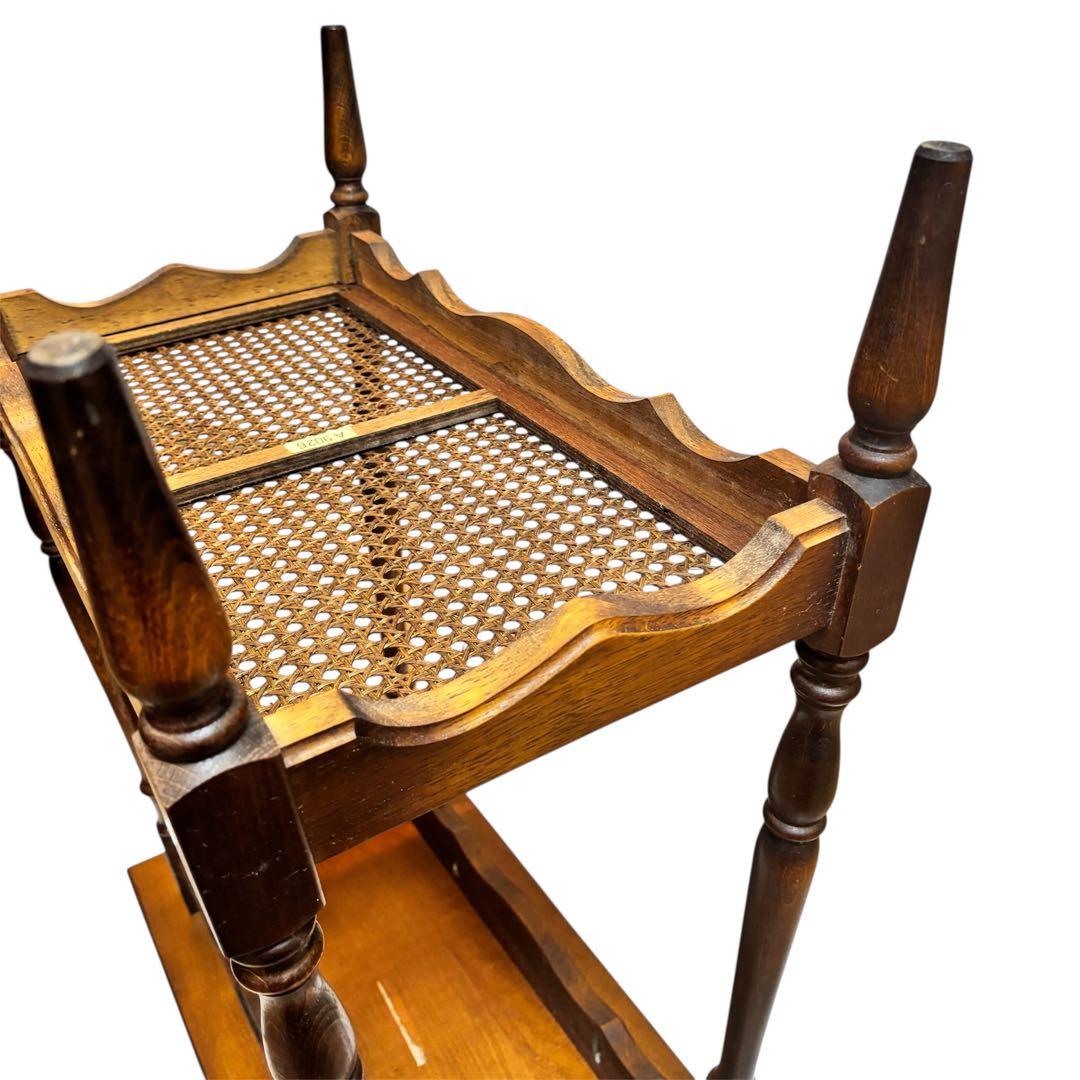 カリモク家具 コロニアル テーブル サイドテーブル 花台 木製 オールドカリモク