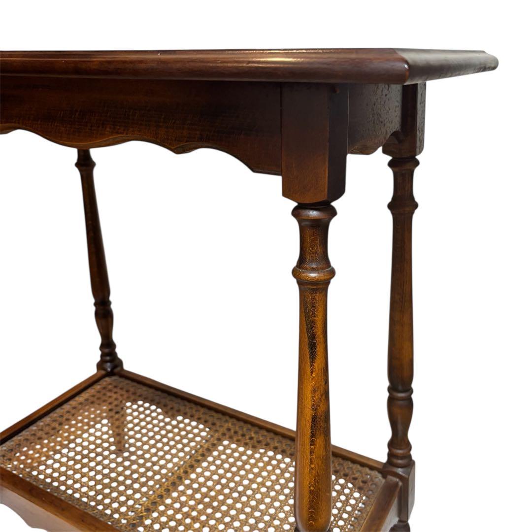 カリモク家具 コロニアル テーブル サイドテーブル 花台 木製 オールドカリモク