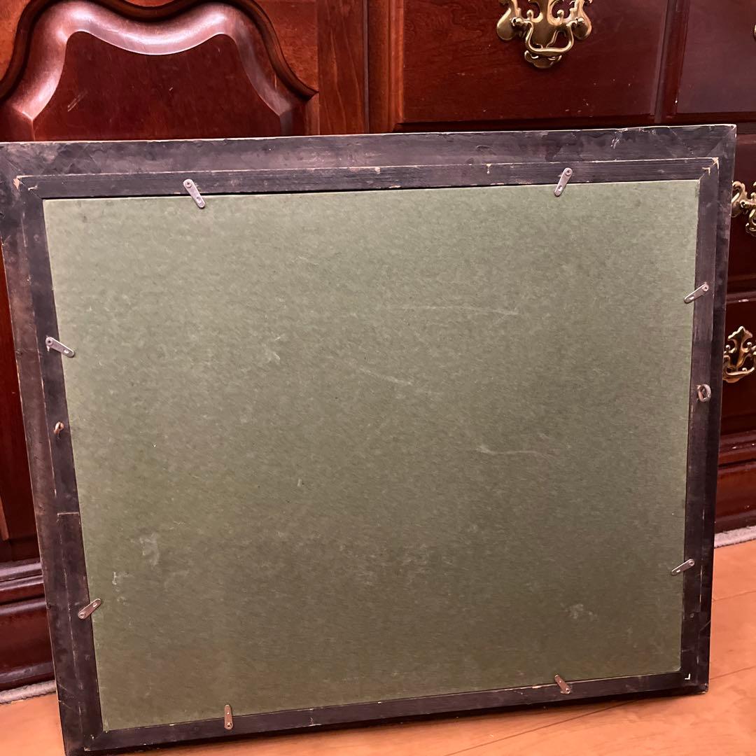 【更に値下げしました】風景画 油彩画 装飾的フレーム付き