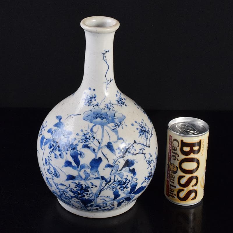 瀬戸焼　古瀬戸　染付　花文瓶　M　R7809B