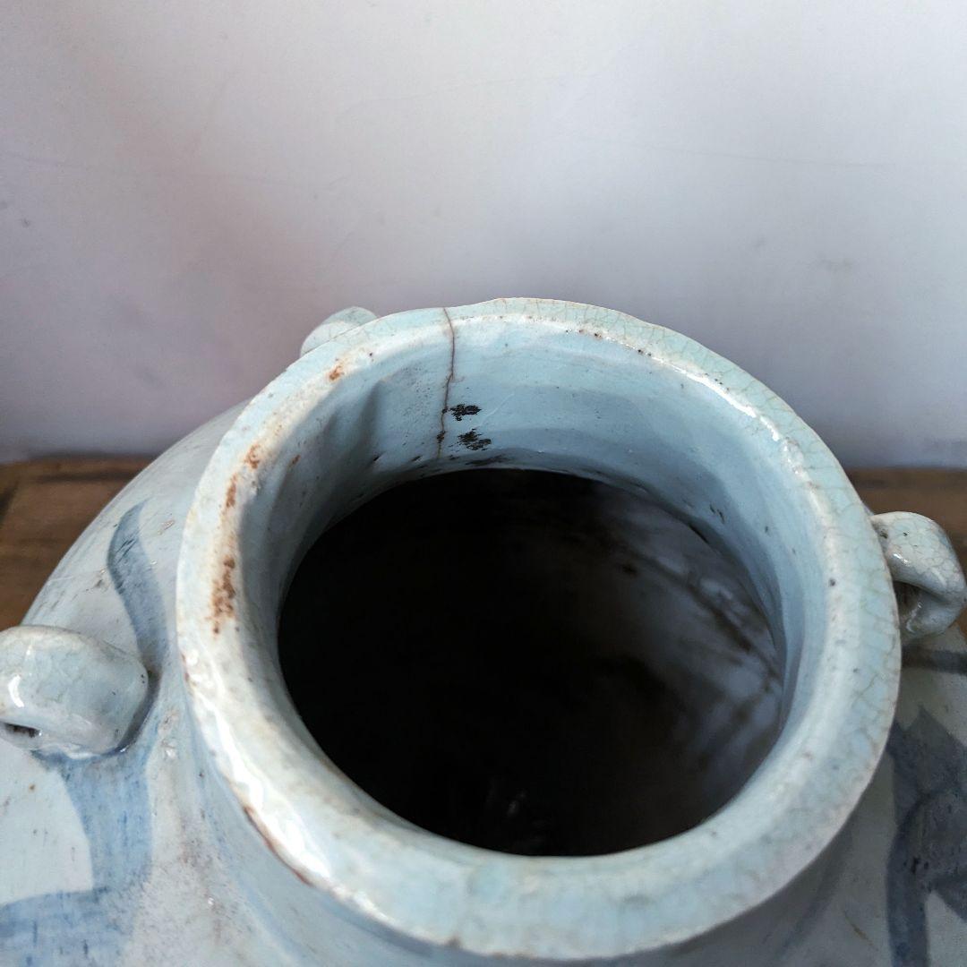 【民藝】明朝 壺 【龍紋】ヘタウマ【民芸】