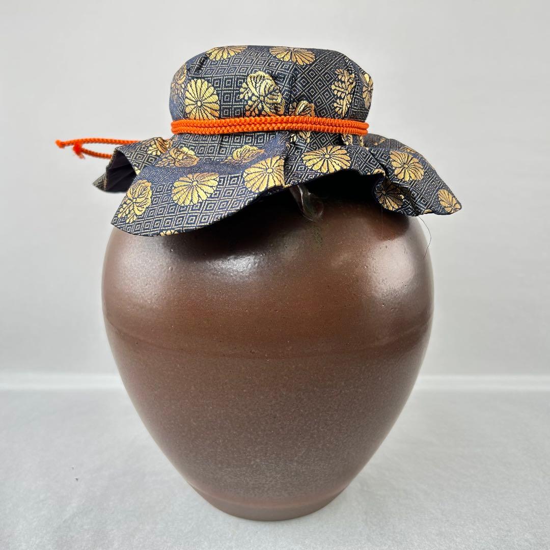 飾壷　『丹波焼』『茶壷』『尾中窯　市野信水 作』　共箱　茶道具