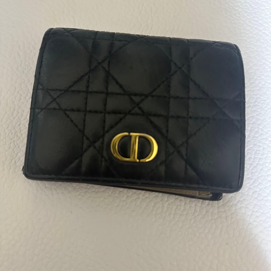 【タ】Christian Dior 二つ折り財布 ブラック