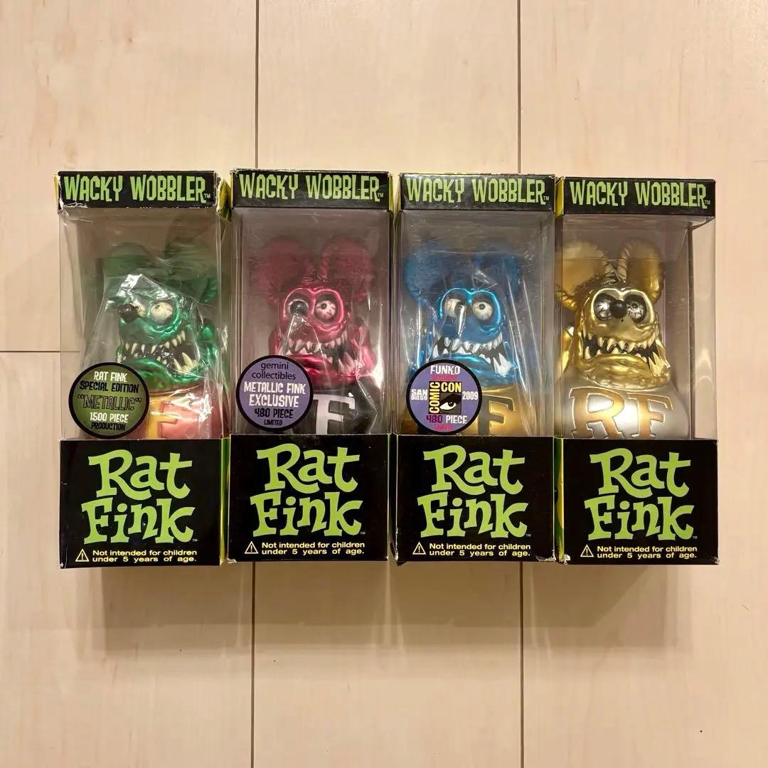 Rat Fink Wacky Wobbler フィギュア 4体セット