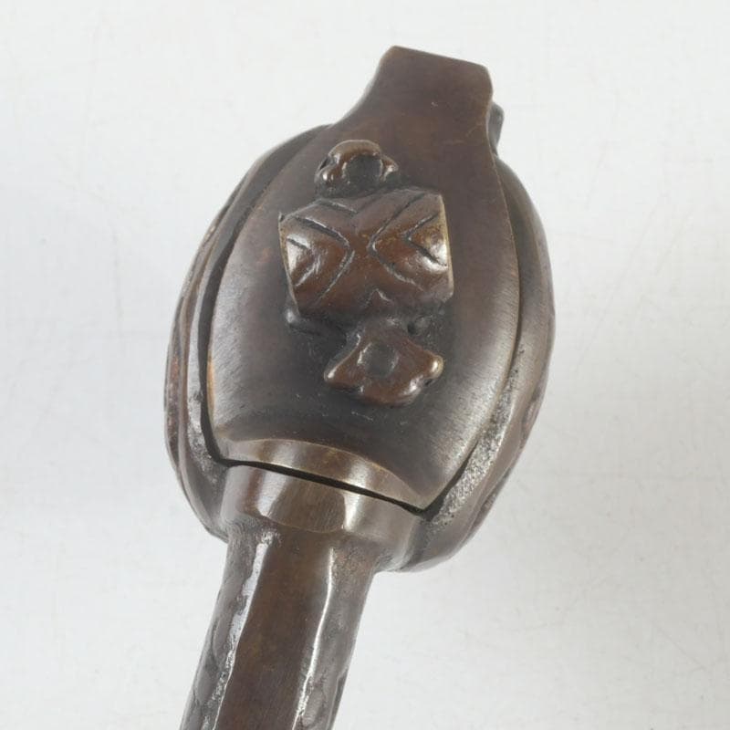 時代提げ物　書道具　古銅　矢立　3点　まとめて　時代箱付　M　9281