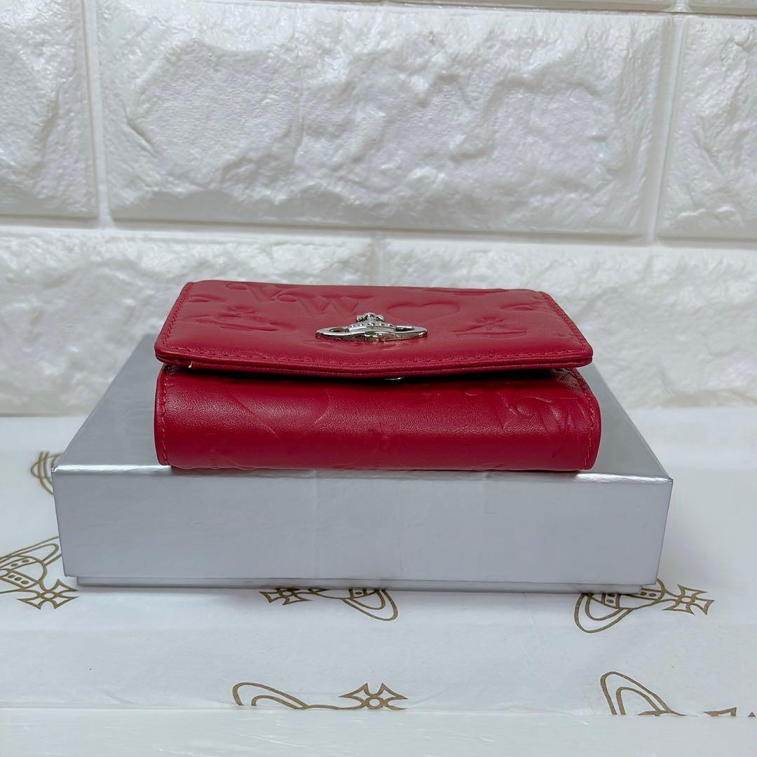 ショッパー付】Vivienne Westwood 3つ折り財布 レッド マット
