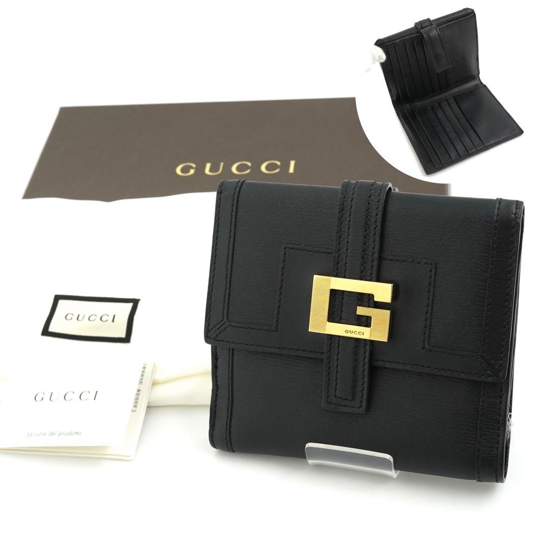 ✨新品未使用✨　GUCCI ミニ財布　インターロッキング　GGロゴ　二つ折り