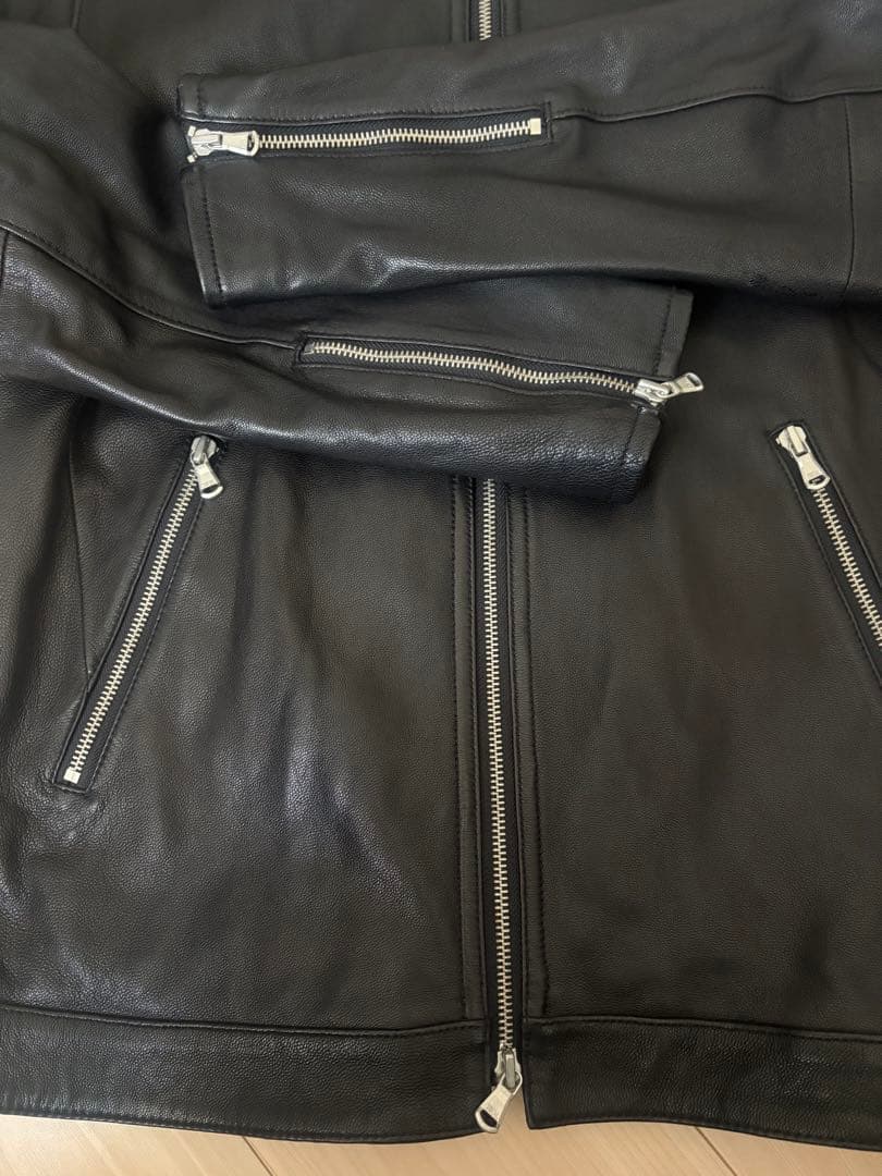 大きいサイズ　フリークスストア ゴートレザー　XL　シングルライダーズ　やぎ　黒