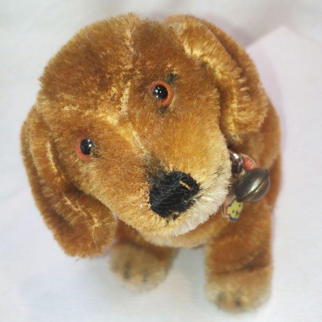 【アンティーク】シュタイフ 犬のぬいぐるみ　Dachshund Bazi