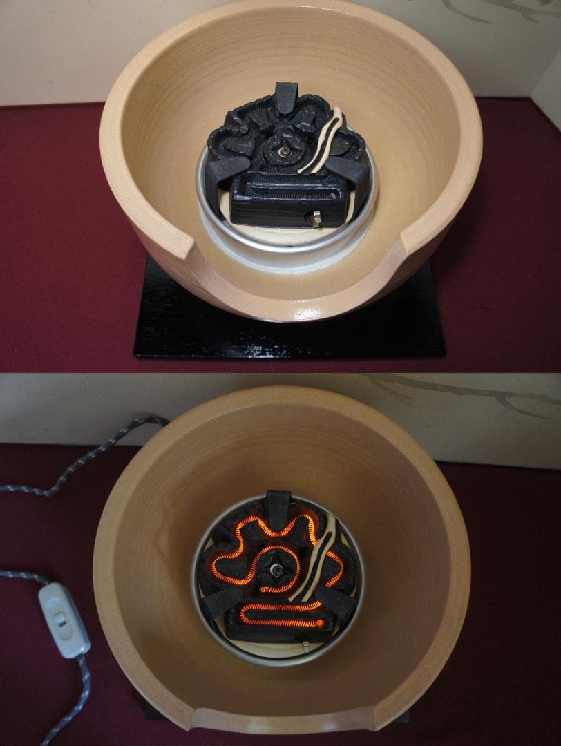 御本風炉(道安型)電熱器 敷板 棗釜 釜鐶 送料込み