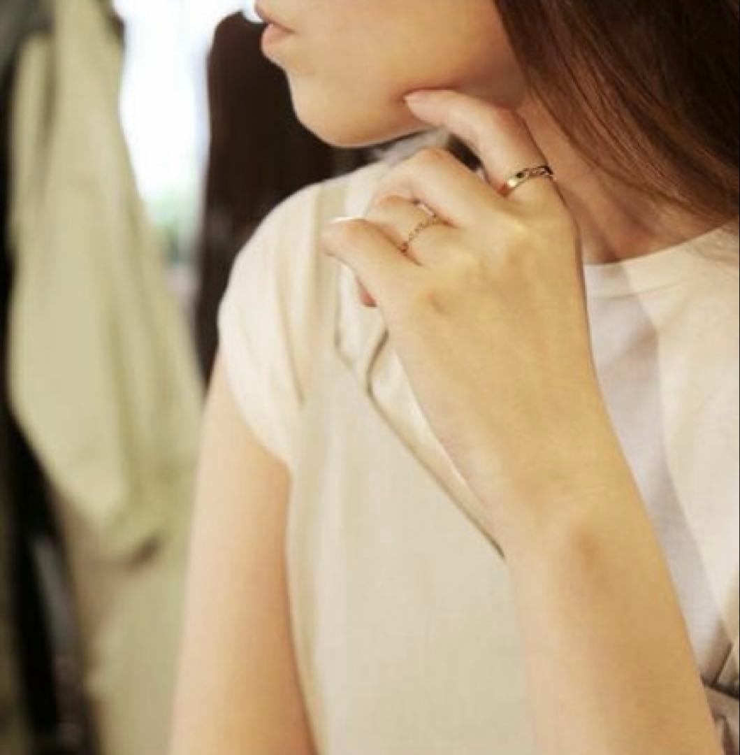 Kette Ring / Oval K18 チェーンモチーフリング