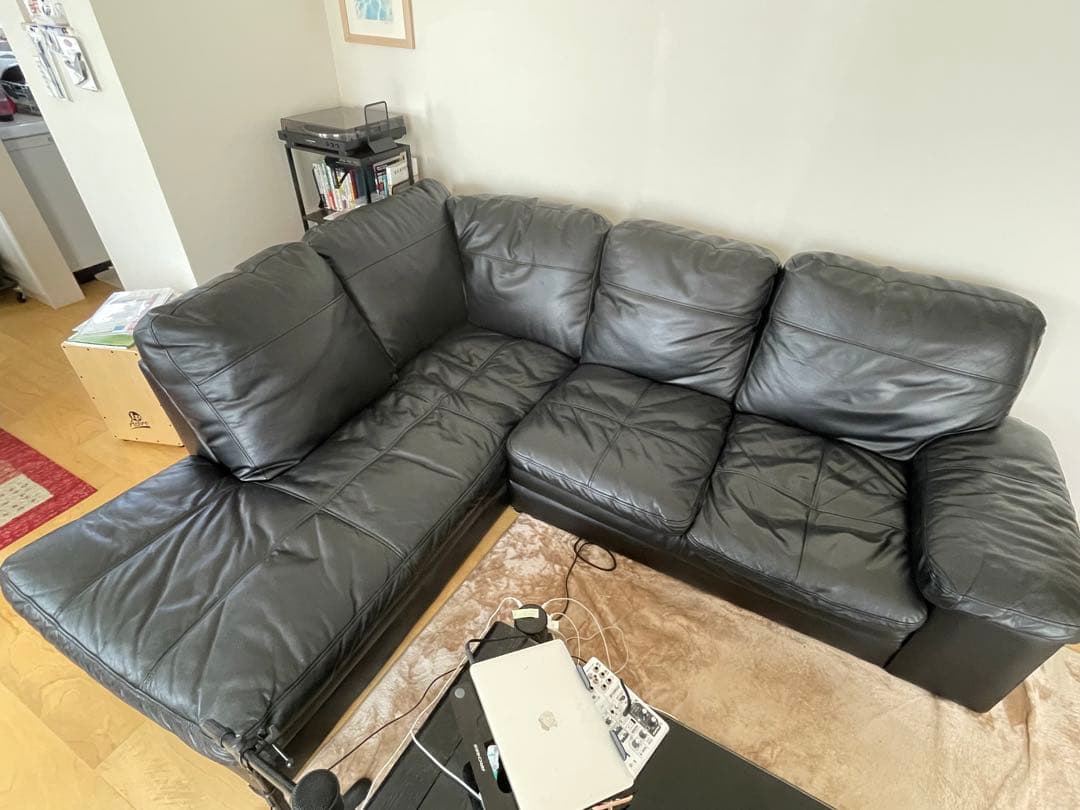 ニトリ 本革コーナーソファ(右カウチ) ニトリ商品コード 1167000