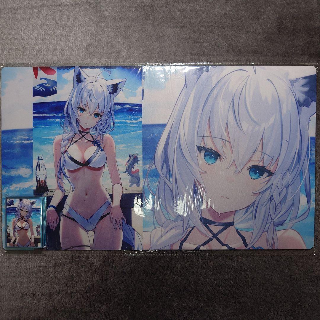 α1 ホロライブ 遠くにミオ&水着 白上フブキ スリーブ&プレイマット
