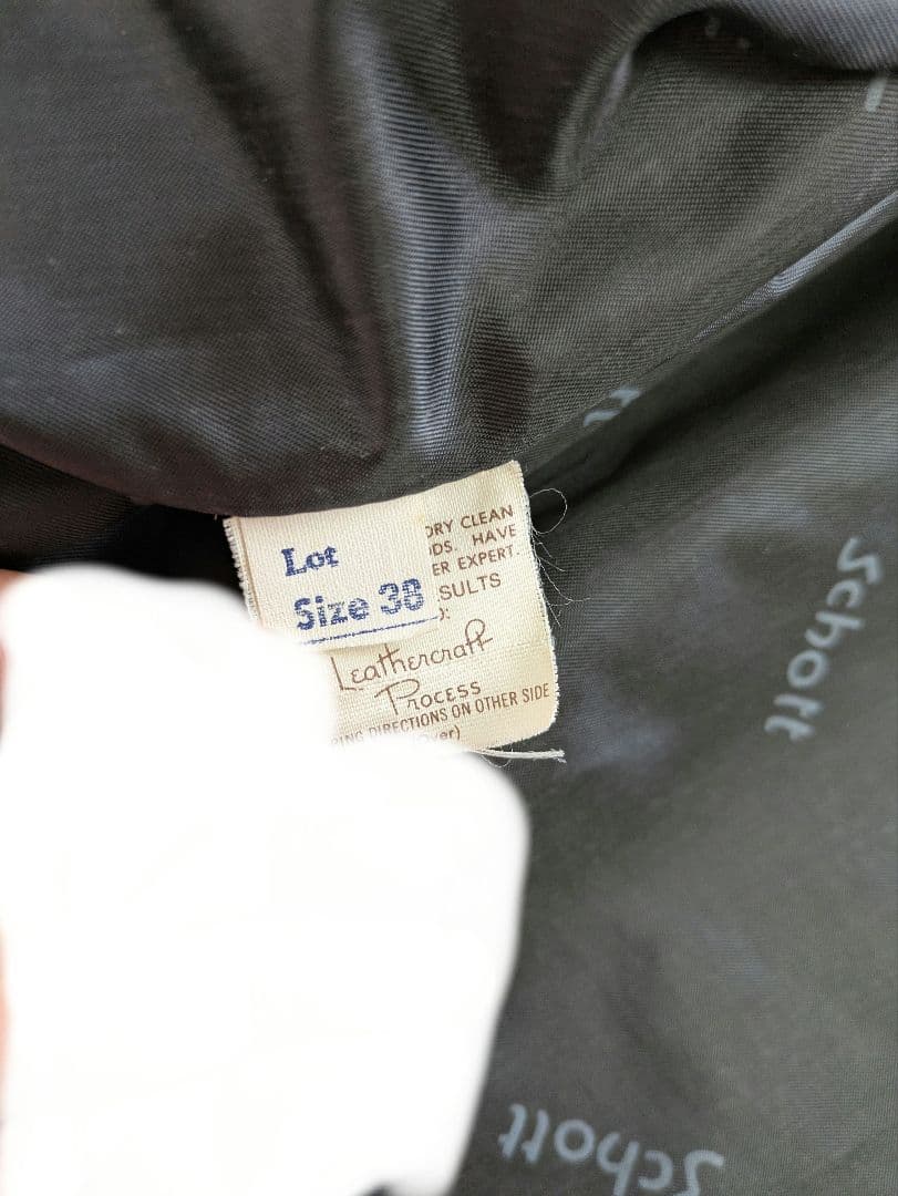 Schott 141 ブラック シングルライダースジャケット　size38