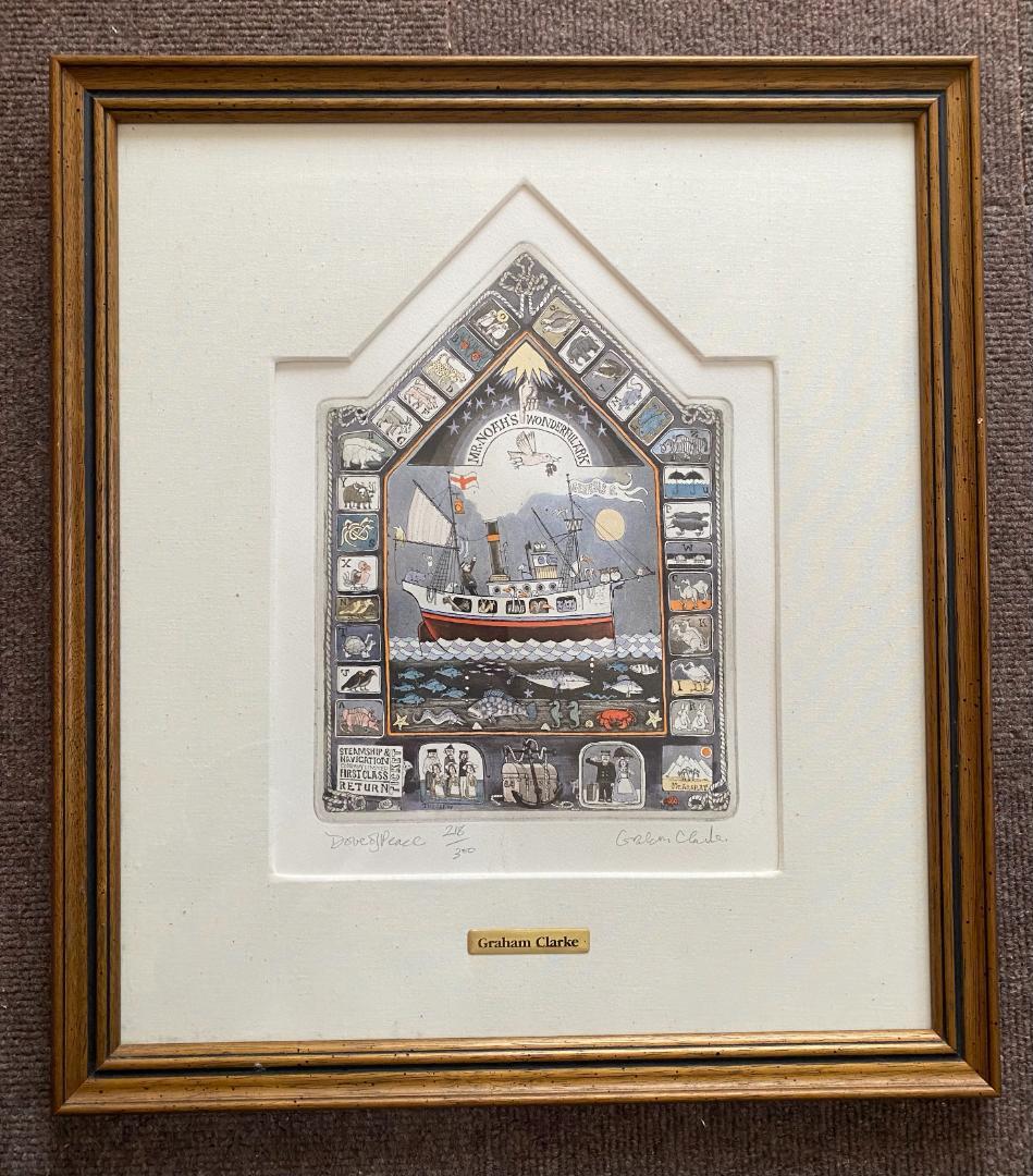 【お値下げしました】グラハム・クラーク/平和の鳩（美品、サイン入り）