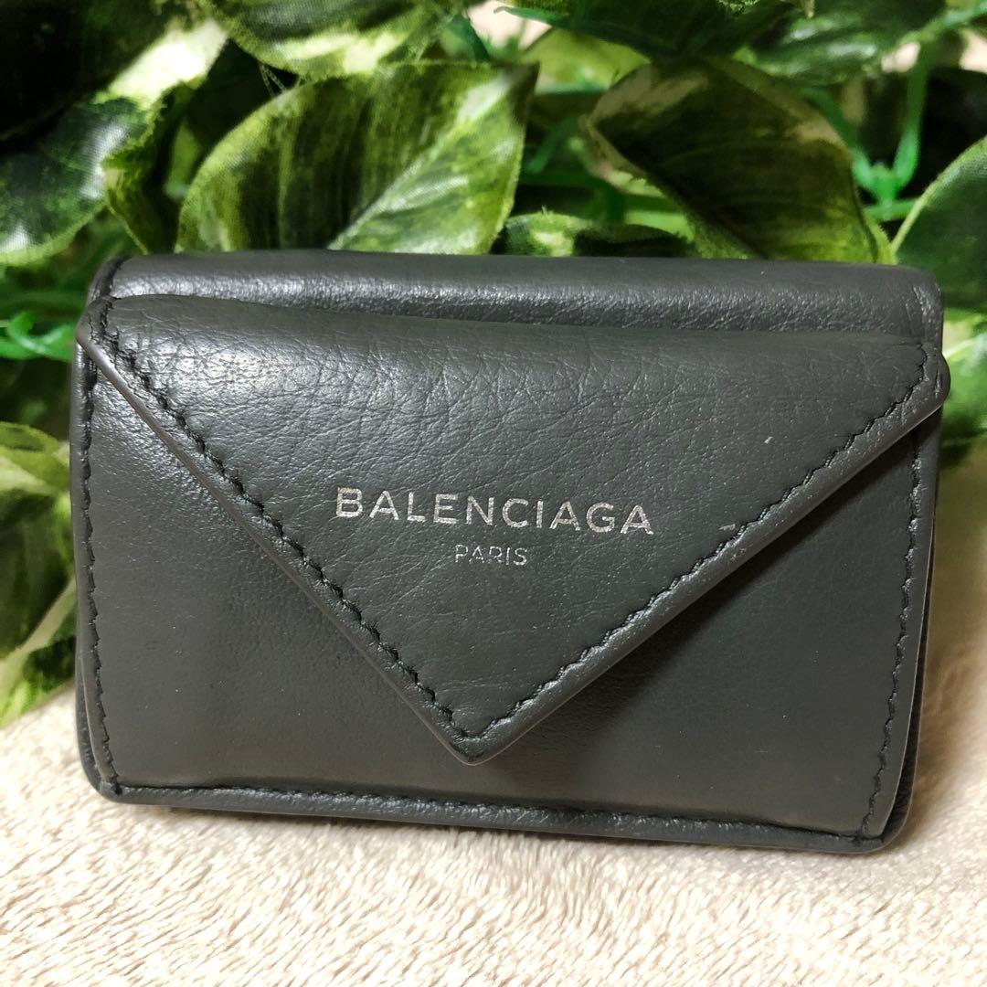 ★ちょこ★美品♡ バレンシアガ　3つ折財布　ペーパーミニウォレット