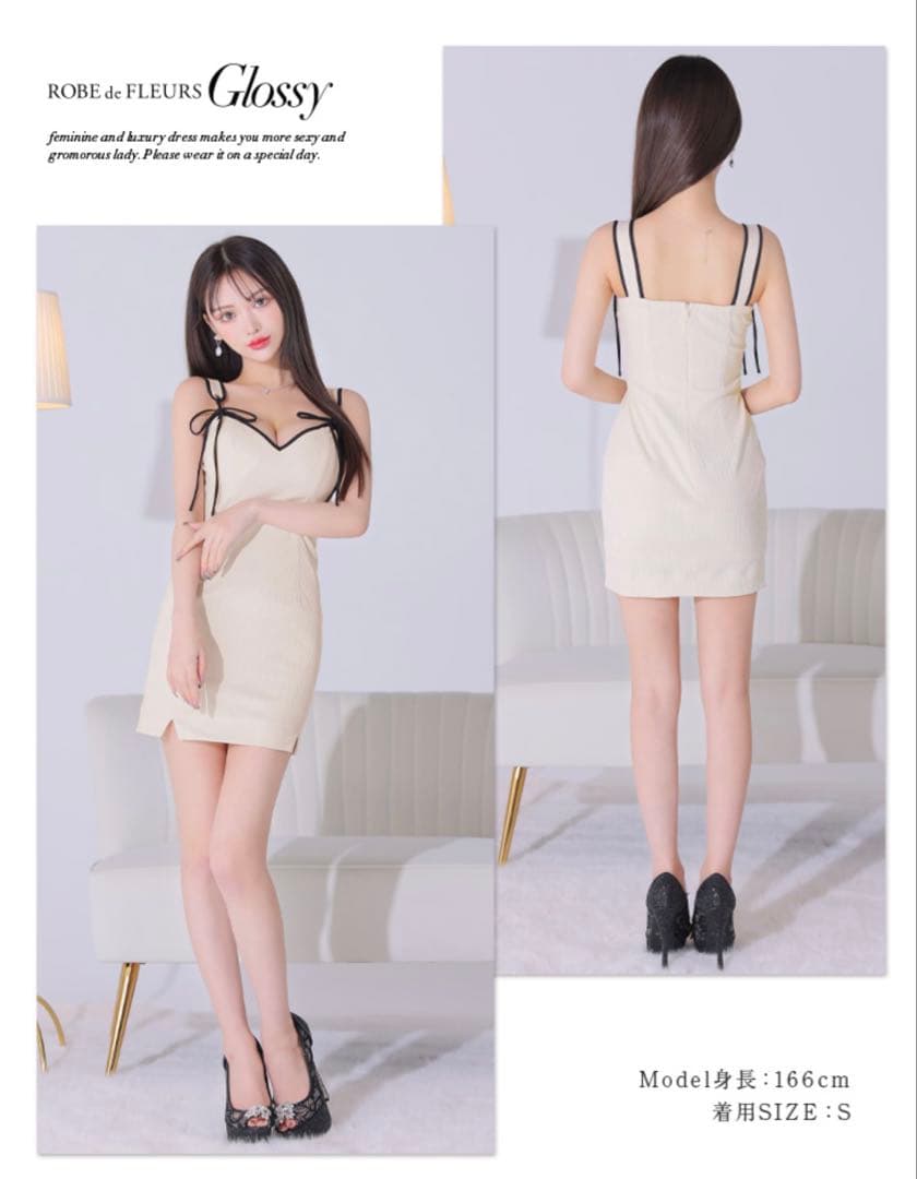 【Glossy by ROBE de FLEURS/グロッシー】 ミニドレス S